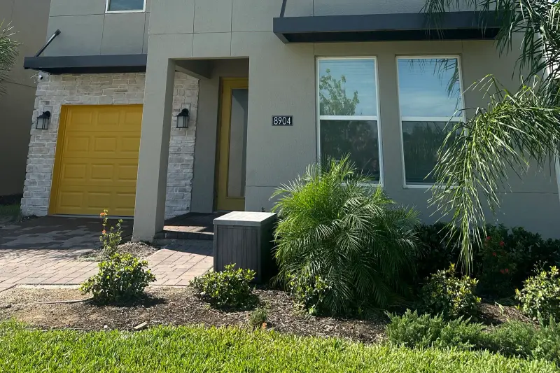 Exterior repaint with a custom door colour